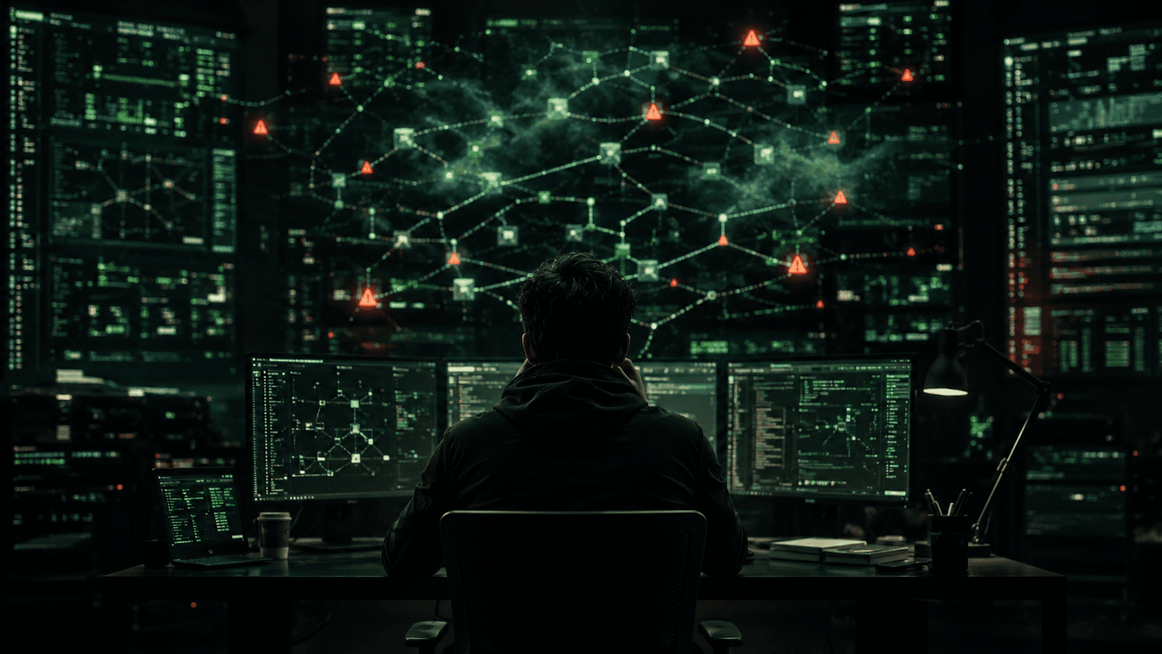 An operations console monitoring routing failures and recovery signals across a GPU network.
